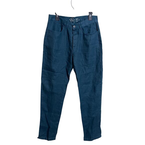 Alex Crane Cham Linen Straight Leg Pants in Dusk Mens 30 - Picture 1 of 7